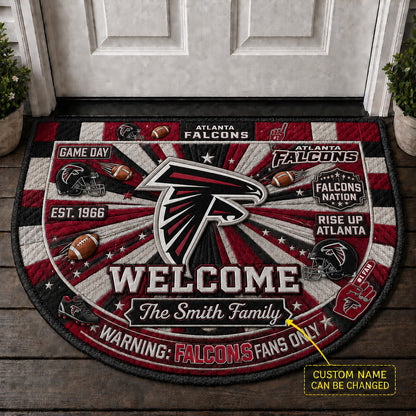 Official-Inspired Football Fan Custom Premium Welcome Mat – Personalized Doormat