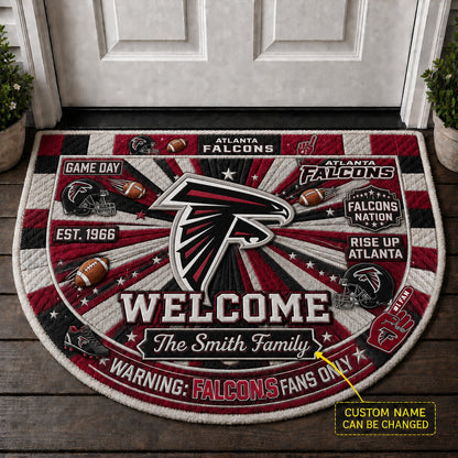 Official-Inspired Football Fan Custom Premium Welcome Mat – Personalized Doormat