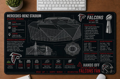 All Football Stadium BluePrint Desk Mat Mouse Pad Plus Size Trending - 5to9vibe