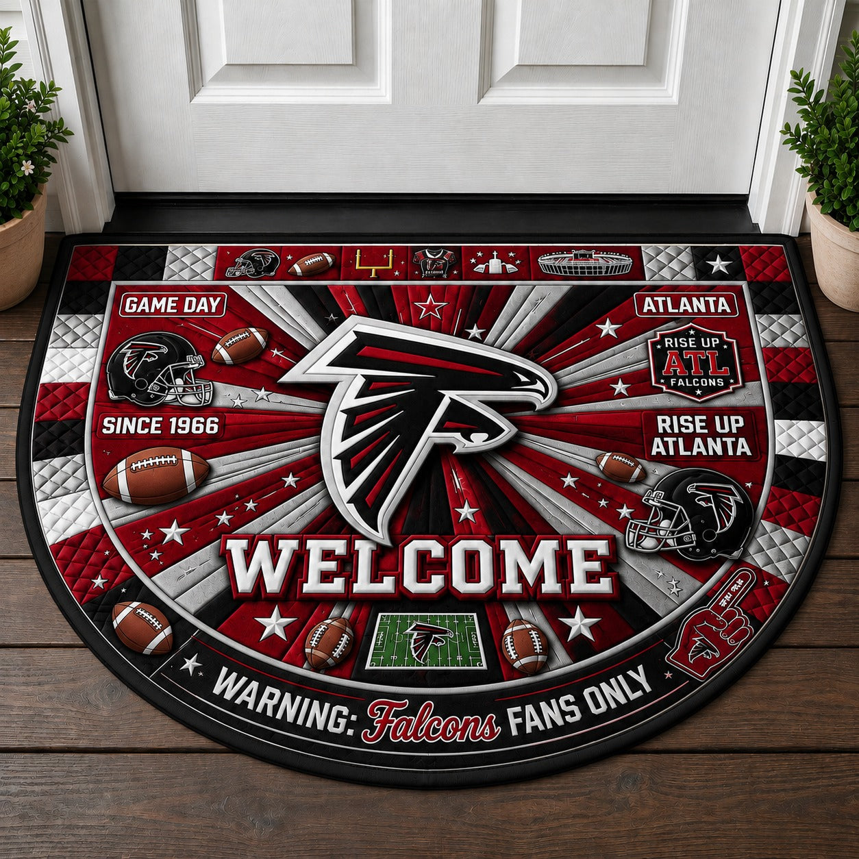 Football All Teams Custom Premium Welcome Mat – Personalized Doormat