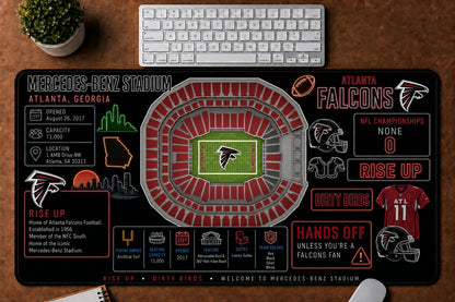 All Football Stadium Infographic Desk Mat Mouse Pad Plus Size Trending - 5to9vibe