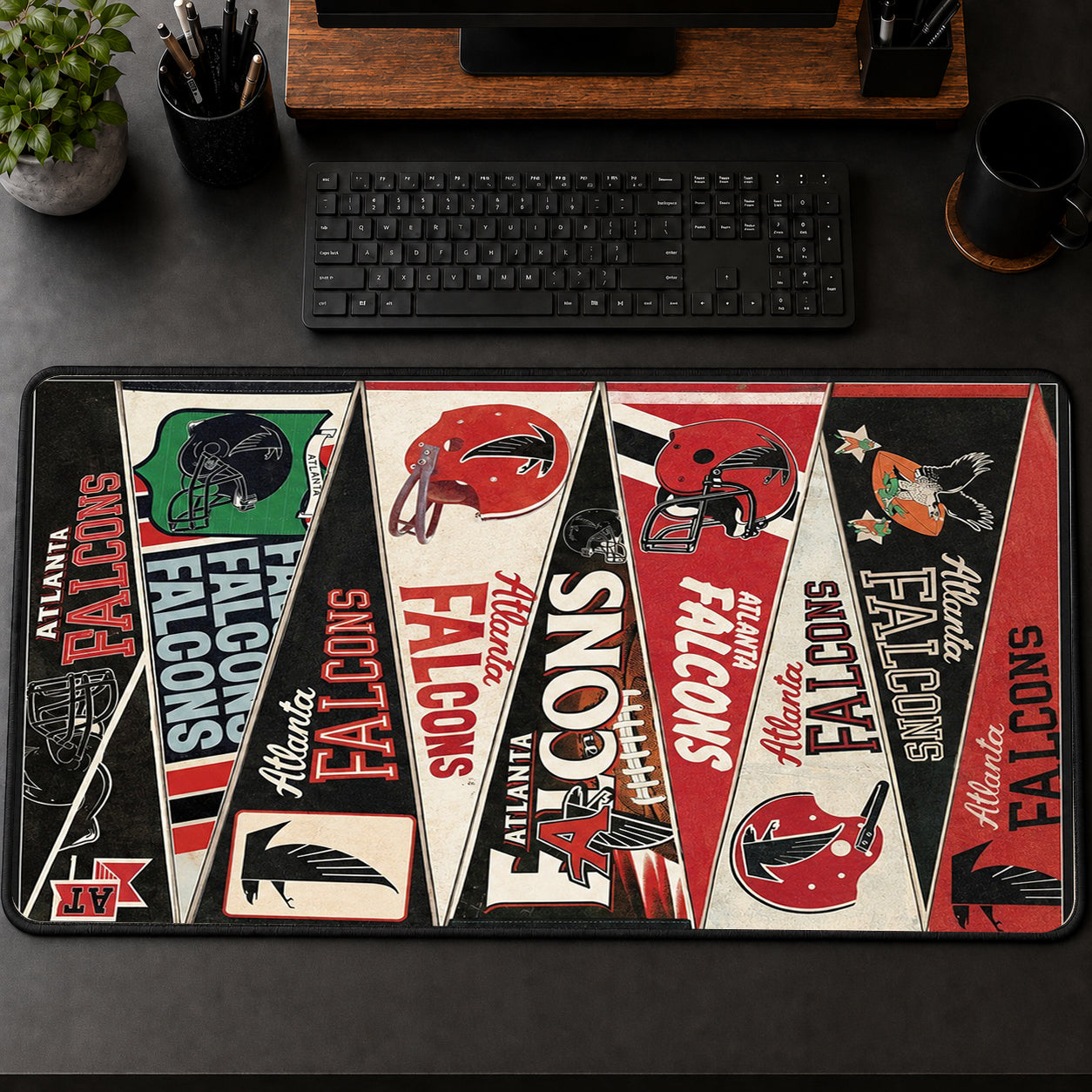 All Football Teams Vintage Anniversary For Fans Desk Mat Mouse Pad Trending - 5to9vibe