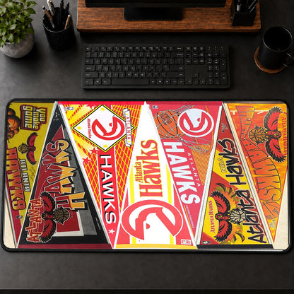 All Basketball Teams Vintage Pennant Anniversary For Fans Desk Mat Mouse Pad Trending - 5to9vibe