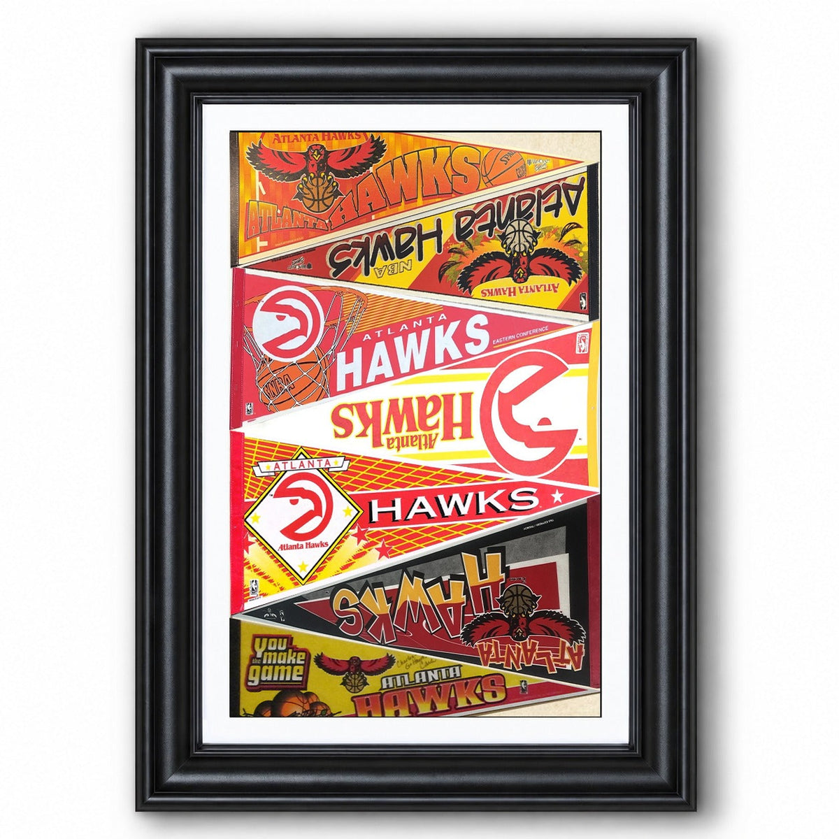 All Basketball Teams Vintage Pennant Anniversary For Fans No Frame Vertical Poster - 5to9vibe