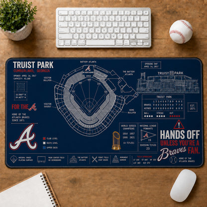 All Baseball Legendary Stadiums Masterplan Desk Mat Mouse Pad Plus Size - 5to9vibe