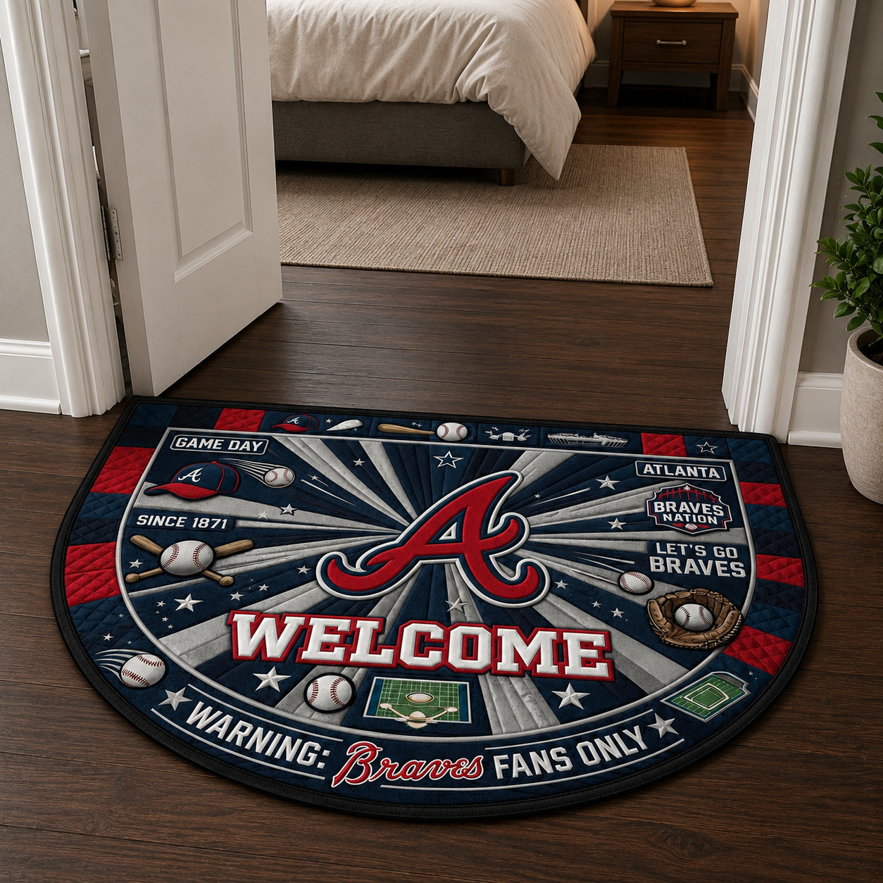 Alfombra personalizada de bienvenida premium de equipo de la MLB – Felpudo de béisbol personalizado