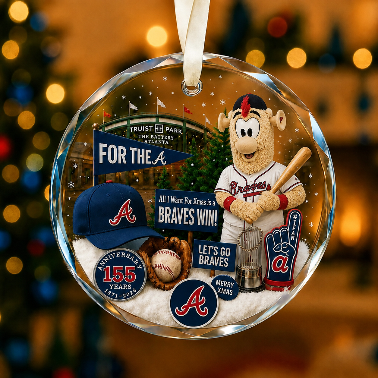 All Baseball Teams Christmas Glass Ornament  With Red Gift Box | 5to9vibe