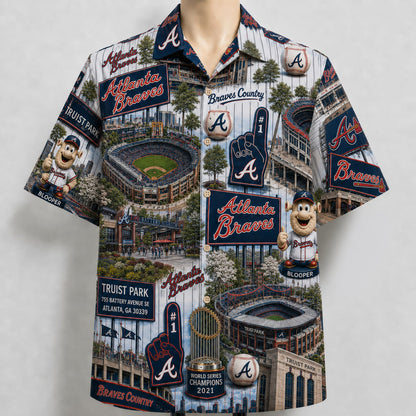 All Baseball Teams Iconic 2 Moments Aloha Shirt for Baseball Fans Button-Up Unisex Hawaiian Shirt For Men and Women