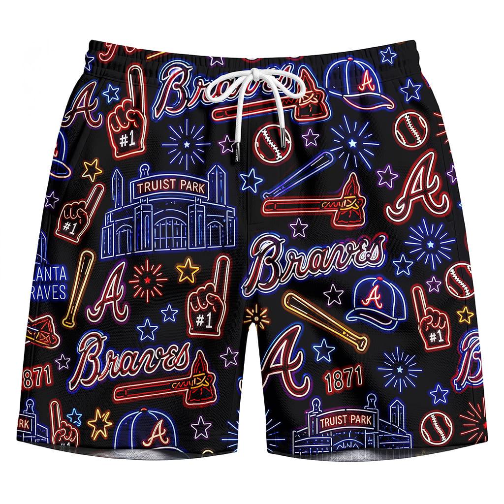 All Baseball Teams Neon Pattern Vibe Summer Party Button-Up Unisex Hawaiian Shirt For Men and Women