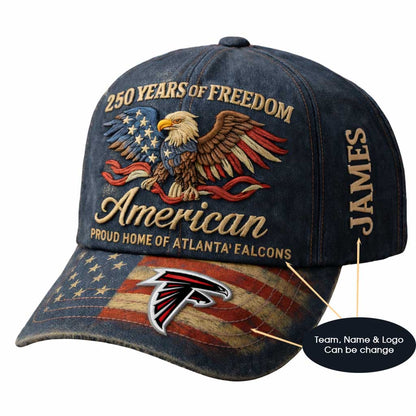 250th Anniversary USA Hat Vintage Eagle 250 Year American Anniversary Patriotic Unisex Baseball Cap