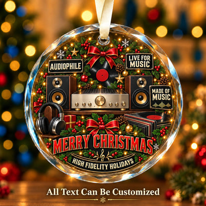 Audiophile Personalized Glass Ornament | 5To9Vibe