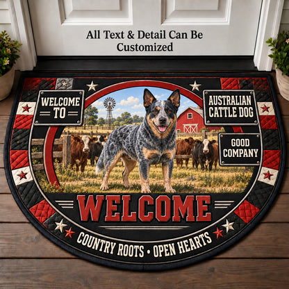 Australian Cattle Dog Personalized Half Round Mat | 5To9Vibe