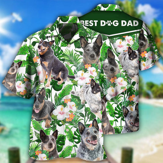 Australian Cattle Dog Green Tropical Lover Style - Hawaiian Shirt 