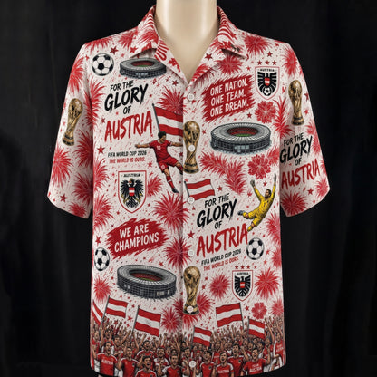 Camisa hawaiana unisex abotonada de fútbol Campeón de la Copa Mundial de todos los equipos para hombres y mujeres
