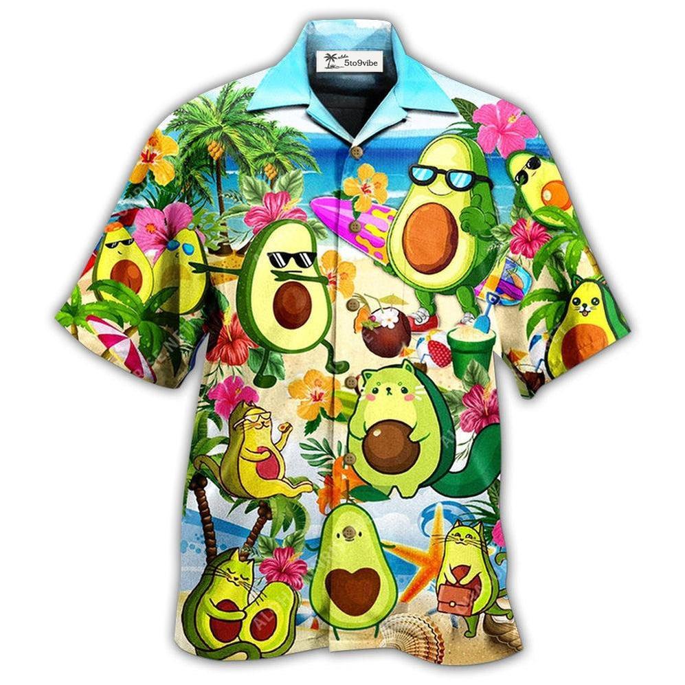 Hawaiian Shirt / Adults / S Avocado Chilling By The Beach - Hawaiian Shirt 