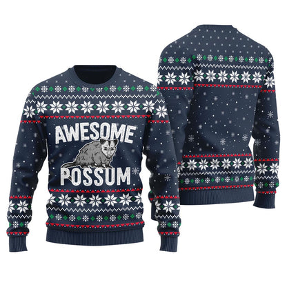 Opossum Animal Lover Xmas Gift Women's Ugly Sweater