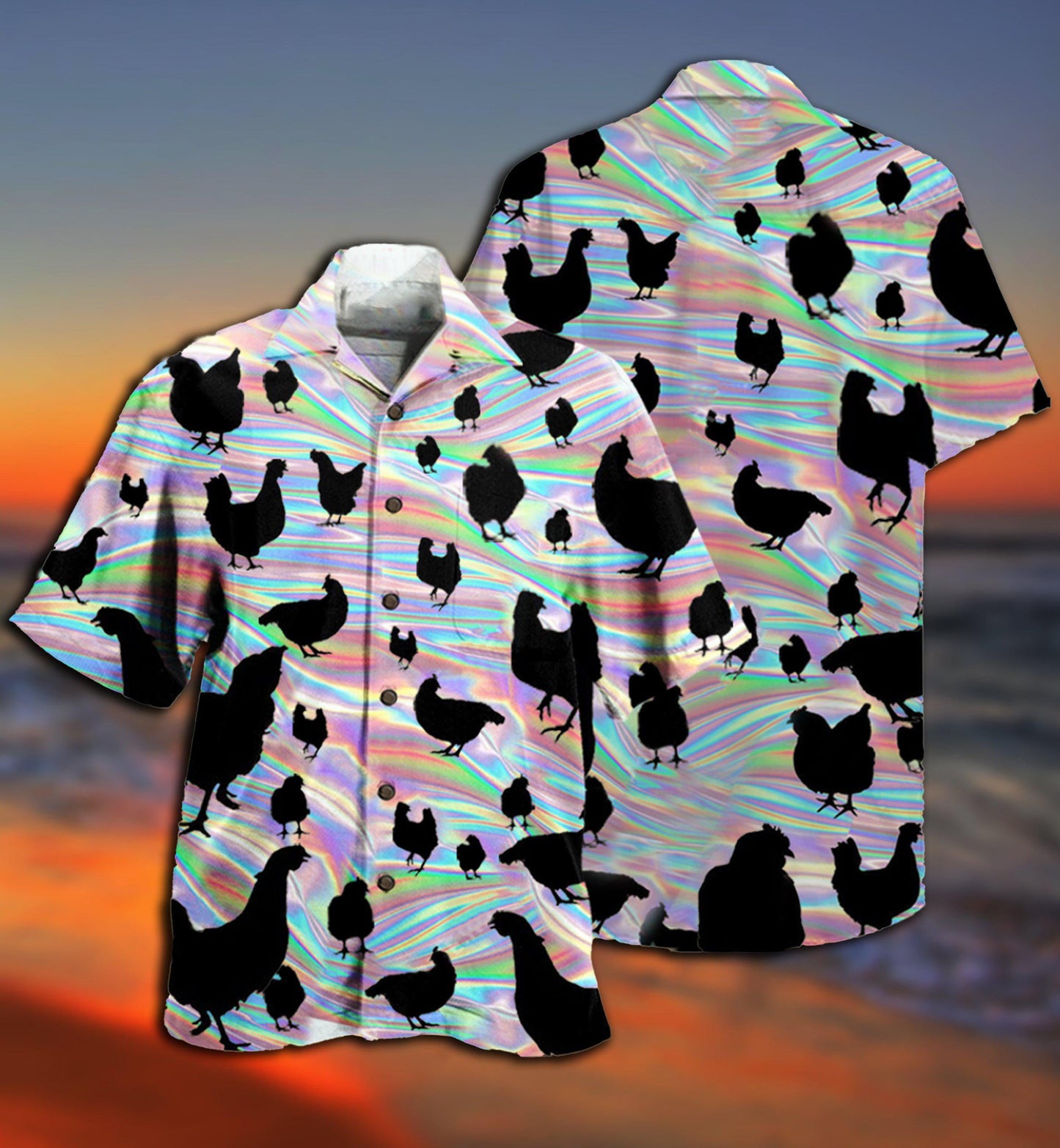 Chicken Awesome Style - Hawaiian Shirt 