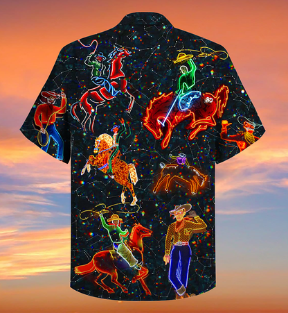 Cowboy Neon Love Life Love Cool - Hawaiian Shirt 
