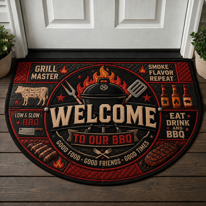 Uncork And Unwind Wine Doormat - Red Wine Glass Vineyard Welcome Mat - 5to9vibe