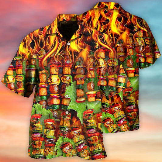 BBQ Fire So So Hot Fire - Hawaiian Shirt 