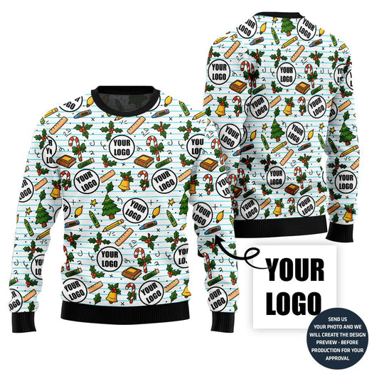 Custom Logo School Christmas Sweater