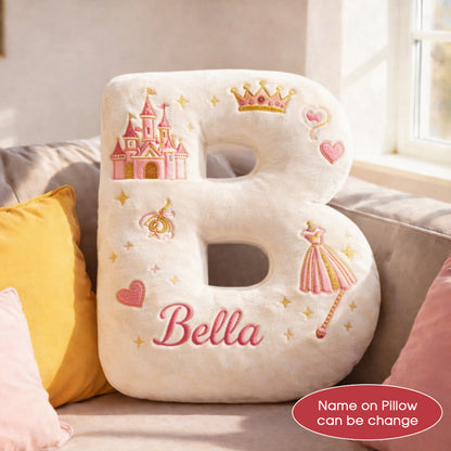 Dino and Princess Pillow Custom Name Gift  For Girls, Boys Irregular-Shaped Pillow Custom