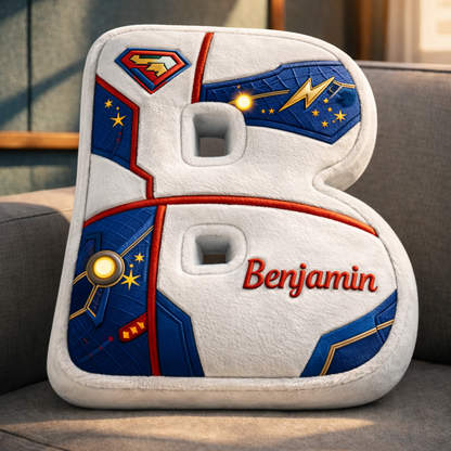 Super Hero and Princess Pillow Custom Name Gift  For Girls, Boys Irregular-Shaped Pillow Custom