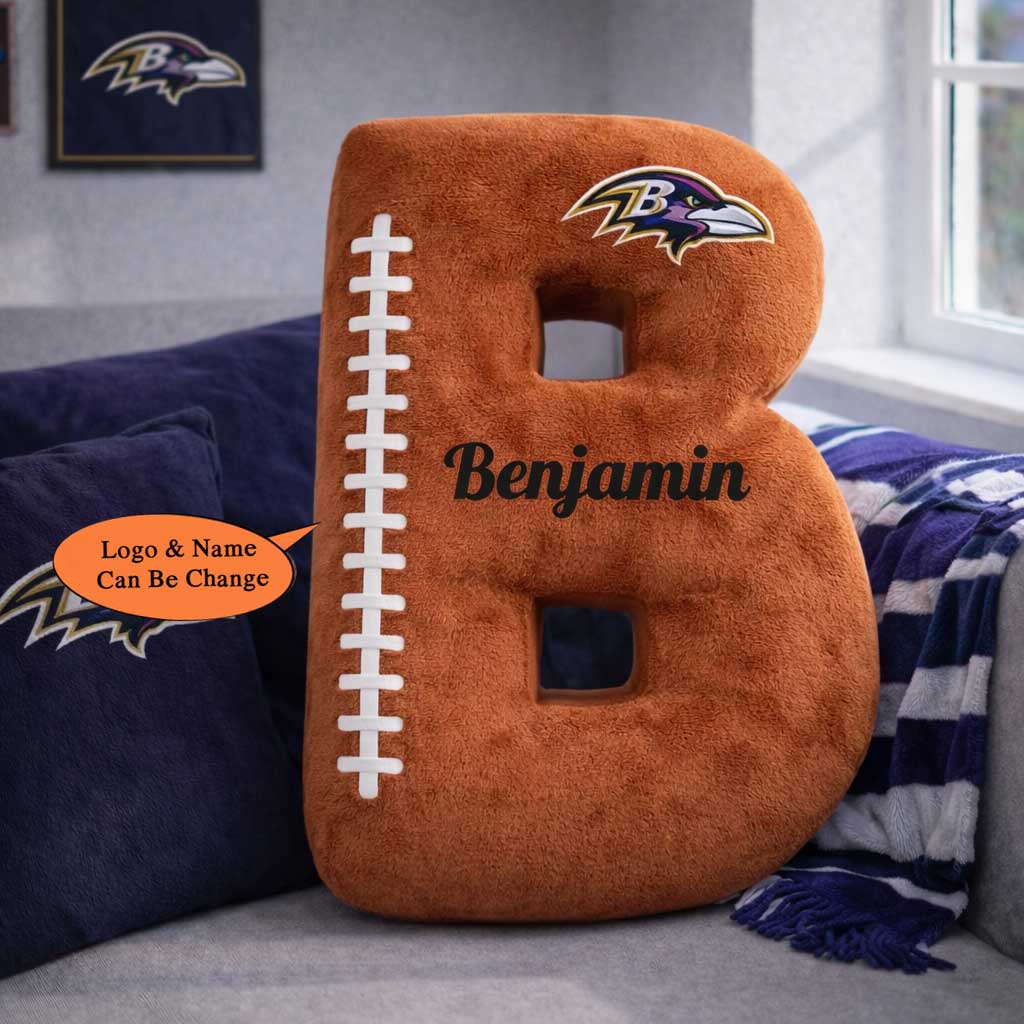 Football Pillow Custom Name and Logo All Teams 2 Irregular-Shaped Pillow Custom