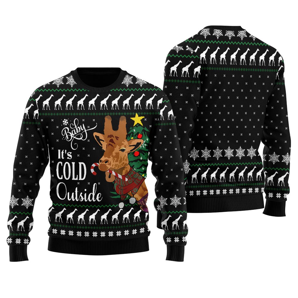 Baby Its Cold Outside Christmas Giraffe Sweater