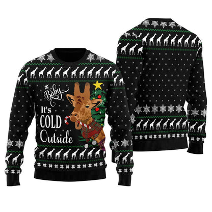 Baby Its Cold Outside Christmas Giraffe Sweater