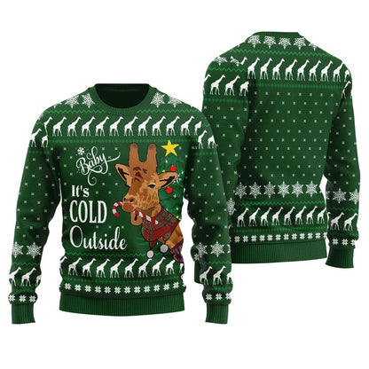 Baby Its Cold Outside Christmas Giraffe Sweater