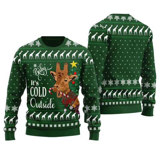 Baby Its Cold Outside Christmas Giraffe Sweater