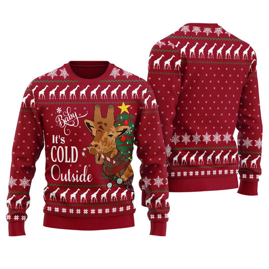 Baby Its Cold Outside Christmas Giraffe Sweater