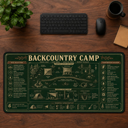 Backcountry Camp Desk Mat Mouse Pad | 5To9Vibe