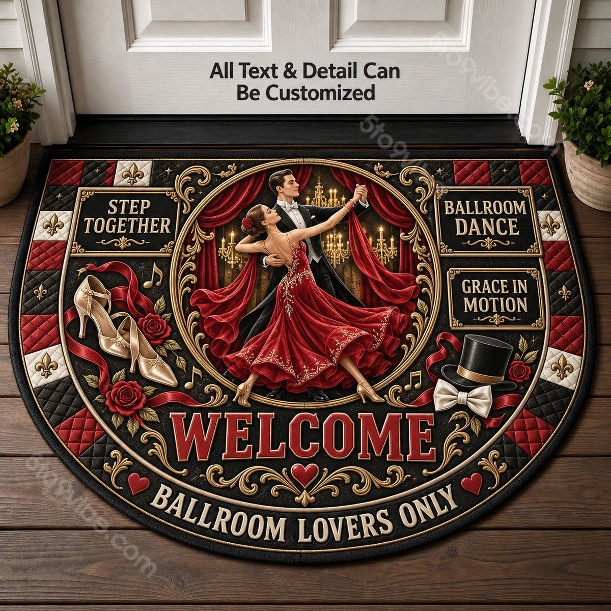 Ballroom Dance Personalized Half Round Mat | 5To9Vibe