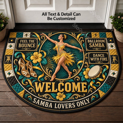 Ballroom Samba Personalized Half Round Mat | 5To9Vibe