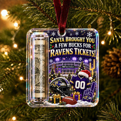 All Football Teams Football Stadium Christmas Money Holder Glass Ornament - 5to9vibe