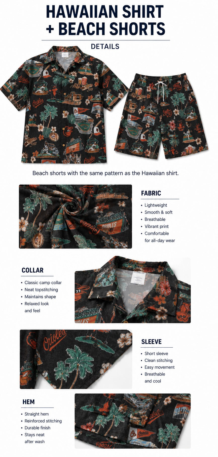 CC Baseball Teams Scenic Pattern Button-Up Unisex Hawaiian Shirt For Men and Women