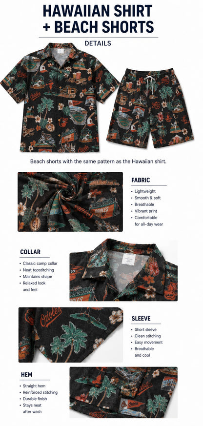 CC Baseball Teams Scenic Pattern Button-Up Unisex Hawaiian Shirt For Men and Women