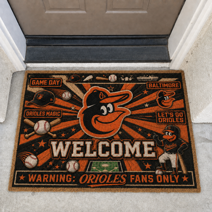 Baseball All Teams Welcome Coir Doormat Print Premium Welcome Mat – Personalized Baseball Coir Doormat