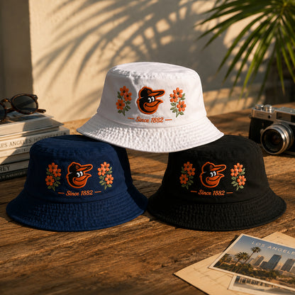 All Teams Embroidery Bucket Hat Baseball  Embroidery Bucket Hat With Logo and Flower Custom- 5to9vibe