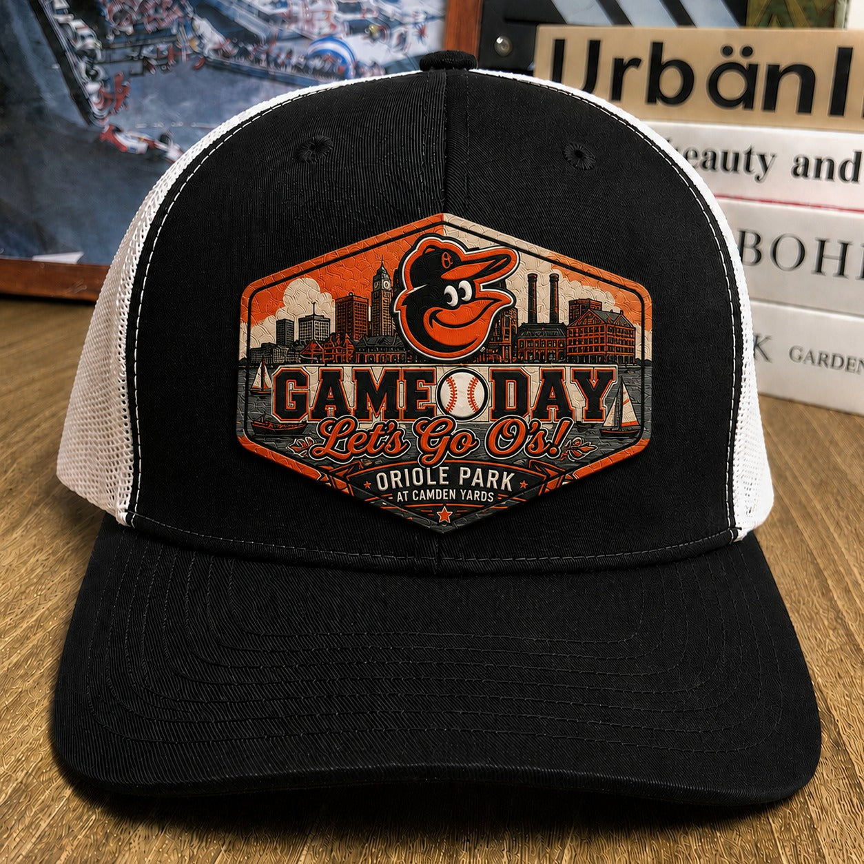 All Teams Baseball Game Day Leather Patch Premium Mesh Snap Back Cap | Trucker Cap