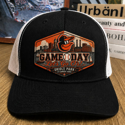 All Teams Baseball Game Day Leather Patch Premium Mesh Snap Back Cap | Trucker Cap