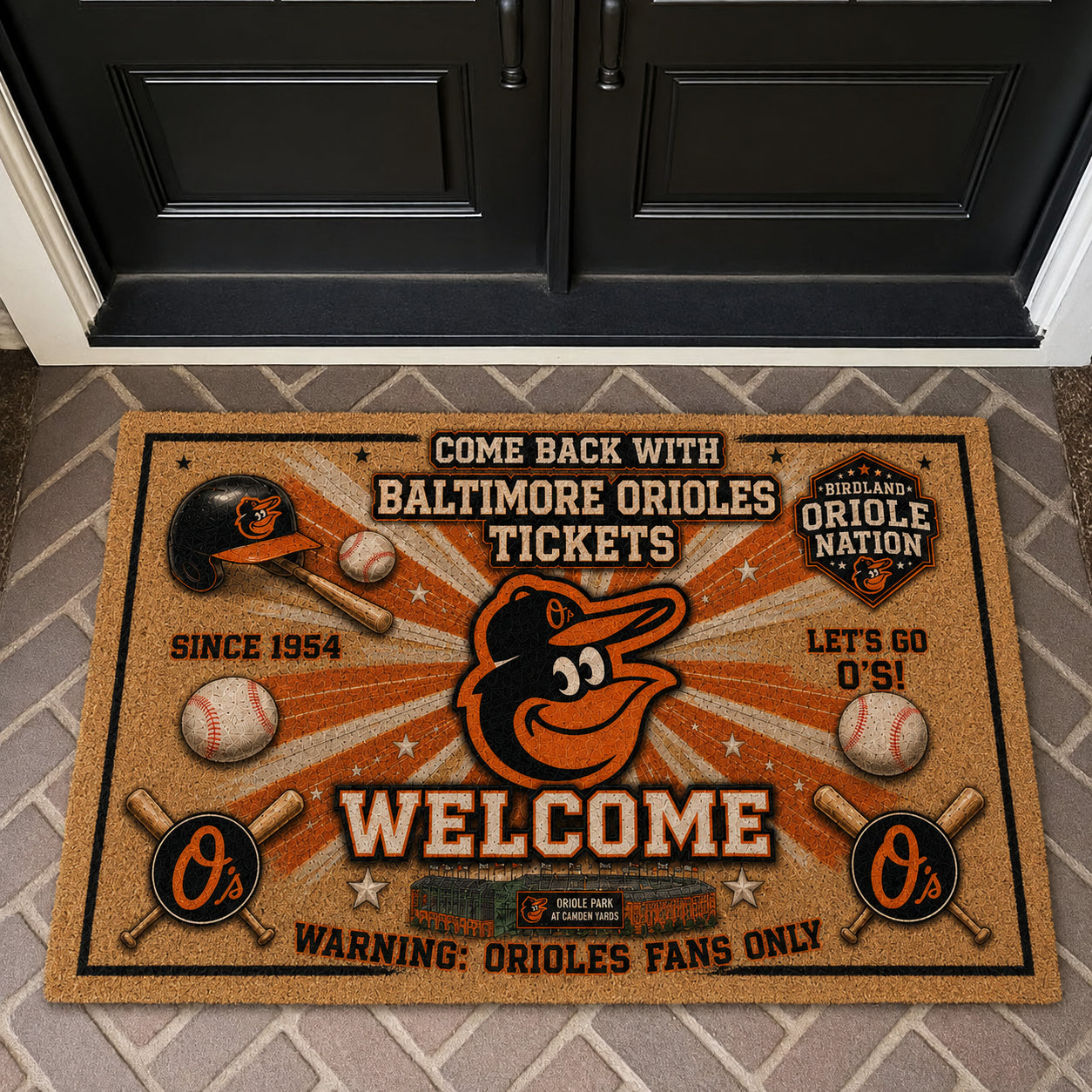Alfombra personalizada de bienvenida premium de equipo de la MLB – Felpudo de béisbol personalizado