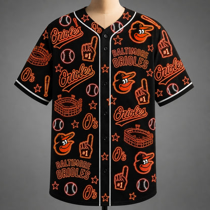 All Baseball Jersey Teams Neon Pattern Vibe Summer Party Baseball Jersey For Men and Women