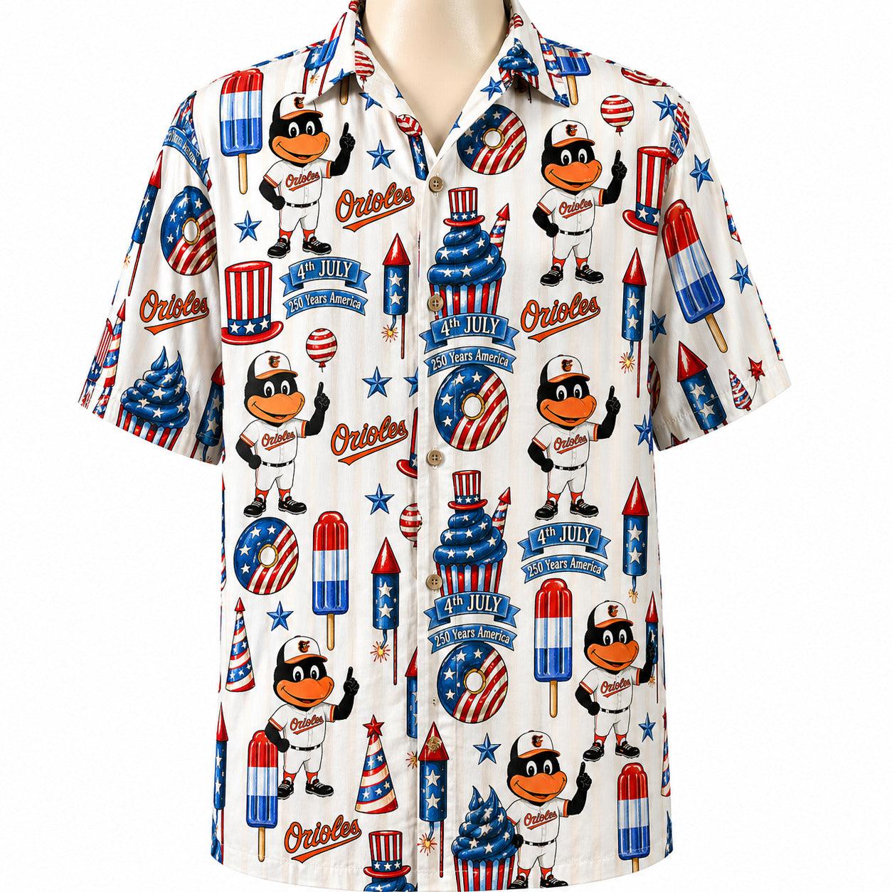 All Baseball Team 4th July 250 Years Anniversary America Premium Unisex Hawaiian Shirt For Men and Women