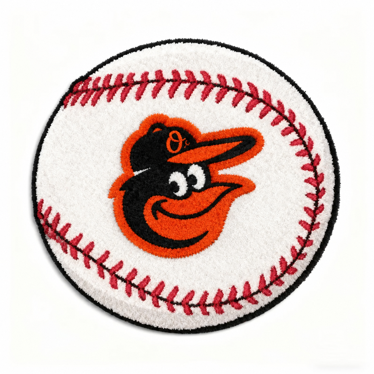 All Baseball Teams Baseball-Shaped Logo Baseball Fan Custom Quilted Print Premium Welcome Mat Washable Black Border – Personalized Baseball Doormat