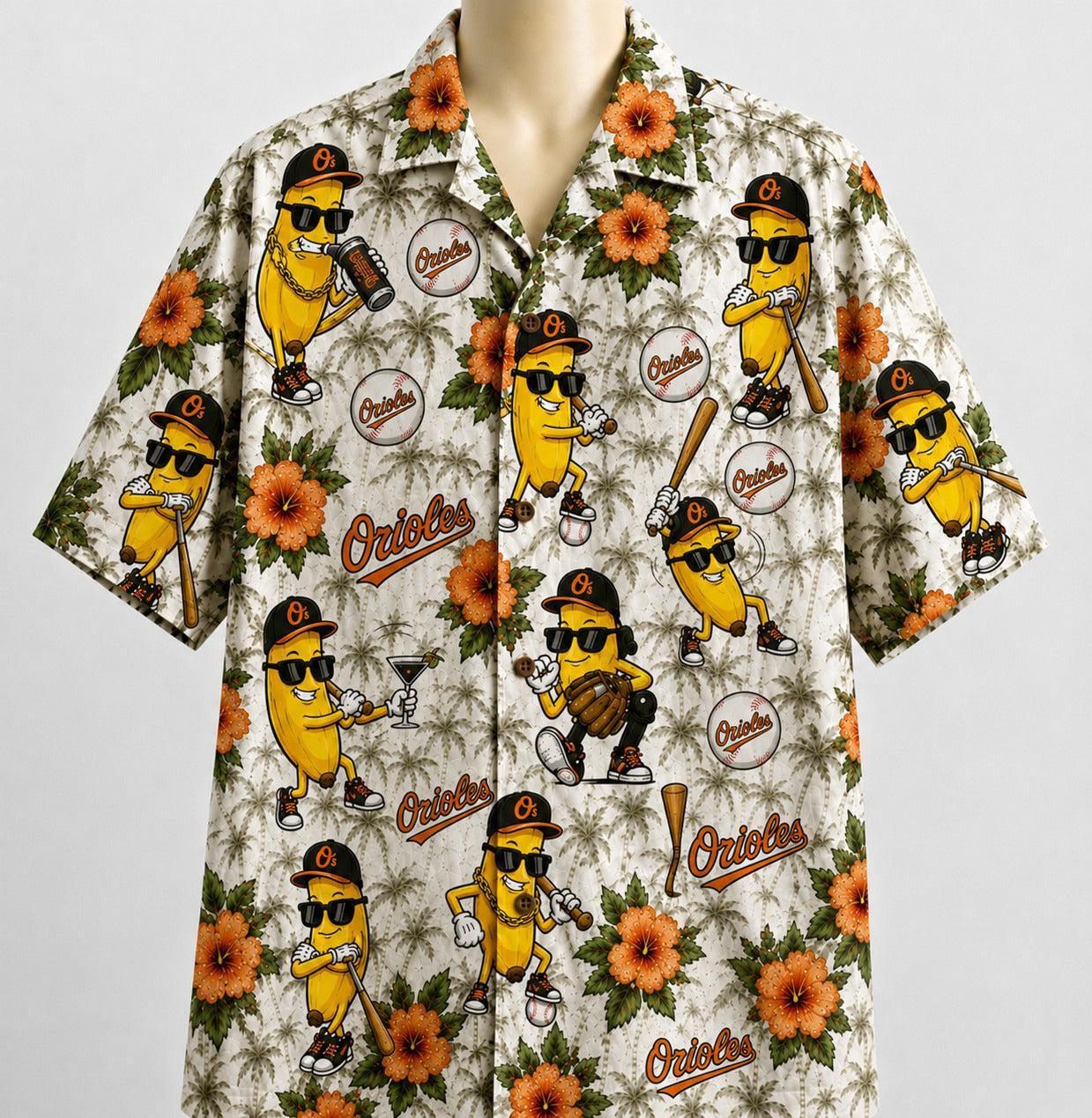 All Baseball Teams banana Hibiscus Flower Beach Vibe Aloha Premium Unisex Hawaiian Shirt For Men and Women