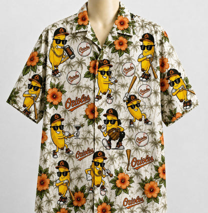 All Baseball Teams banana Hibiscus Flower Beach Vibe Aloha Premium Unisex Hawaiian Shirt For Men and Women