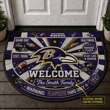 Official-Inspired Football Fan Custom Premium Welcome Mat – Personalized Doormat
